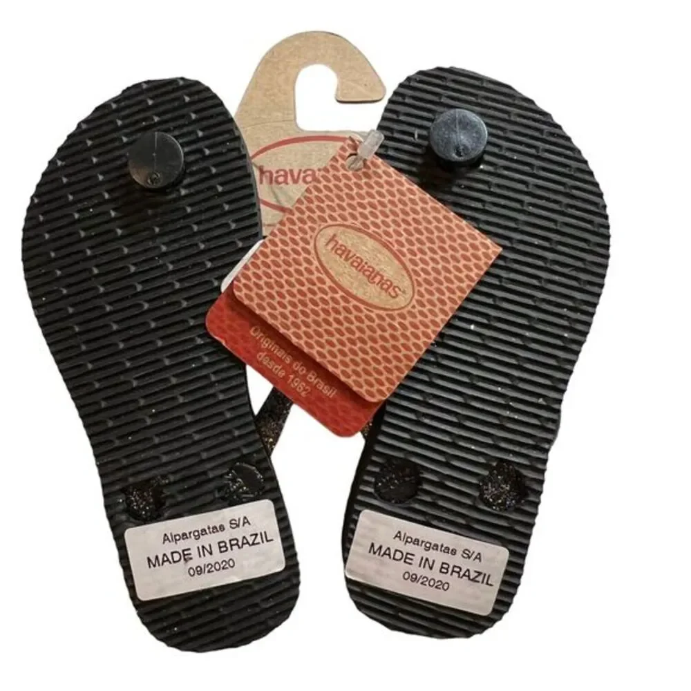 Havaianas Kids Slim Glitter Flip Flops Size 9 New‎